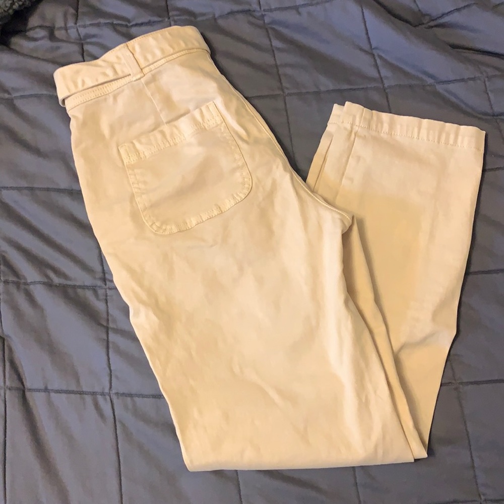 Yellow Lauren Conrad jeans with belt